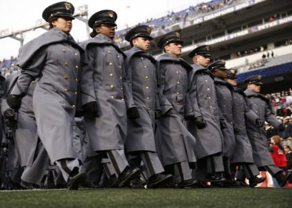 West Point Graduates march towards their seats
