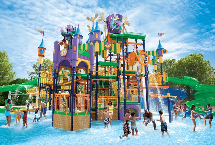 The water park at Sesame Place will keep your kids splashing and playing when its hot out.
