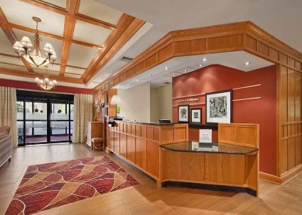Rustic and Modern Colonial Lobby and Reception Desk