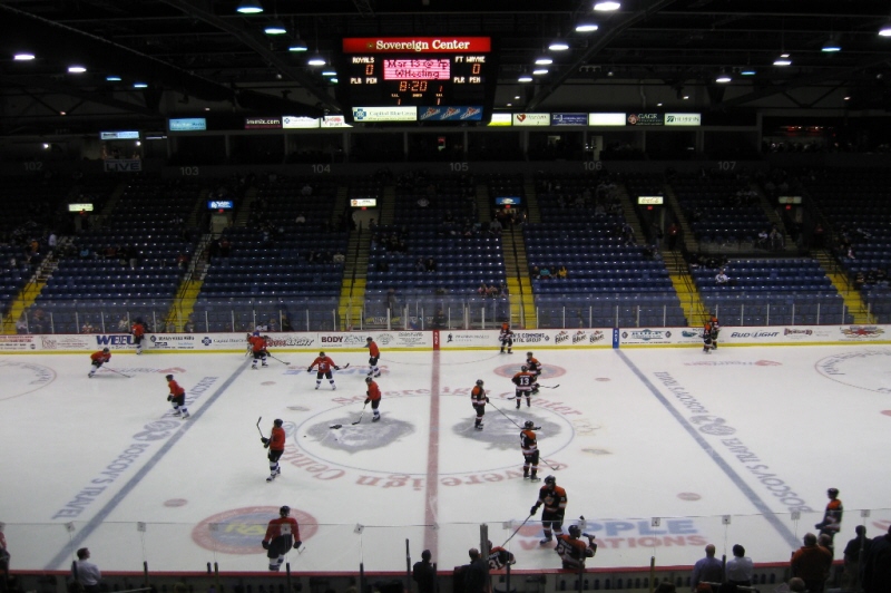 On-going hockey game at the Santander Arena