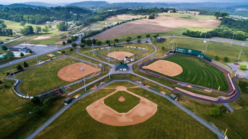 Aerial Shot of the Big Vision Sporting Complex's Baseball Fields