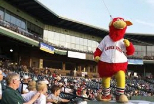 The Lancaster Barnstormers' official mascot is an anthropomorphic, red cow named Cylo. He wears the team's home jersey with striped socks and retro-style sneakers. Cylo debuted on March 4, 2005 at the Mascot Roller Mill in the Lancaster County village of Mascot. His name in full is Cyloicious L. Barnstormer, alluding to Hall of Fame pitcher Cy Young and to the silo, representing the county's agricultural heritage.[50] The mascot was designed by the Raymond Entertainment Group, which also produces the Phillie Phanatic's costume.