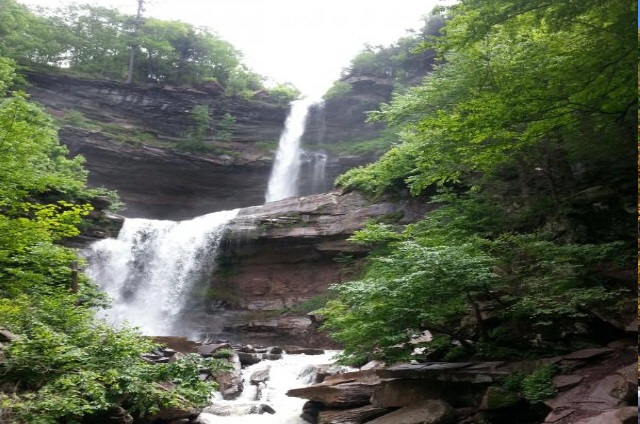 Kaaterskill Falls is a two-stage waterfall of Kaaterskill Creek, located in the eastern Catskill Mountains of New York