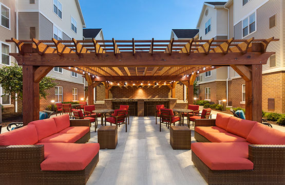Outdoor Kitchen with Grills at Homewood Suites Reading Pa Hotels