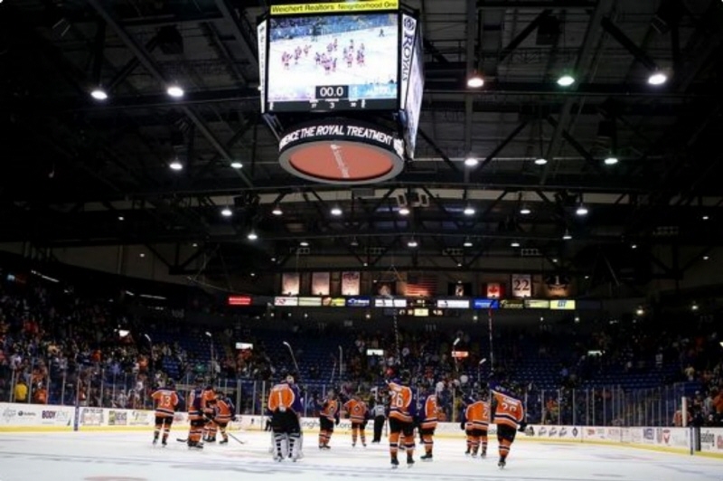 On-going hockey game at the Santander Arena