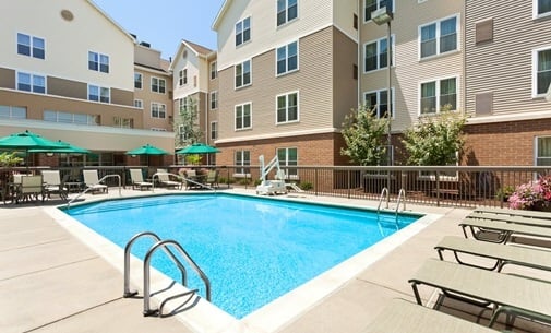 Swimming outside at the Homewood Suites pool is the best thing to do after a hot summer day throughout the town.