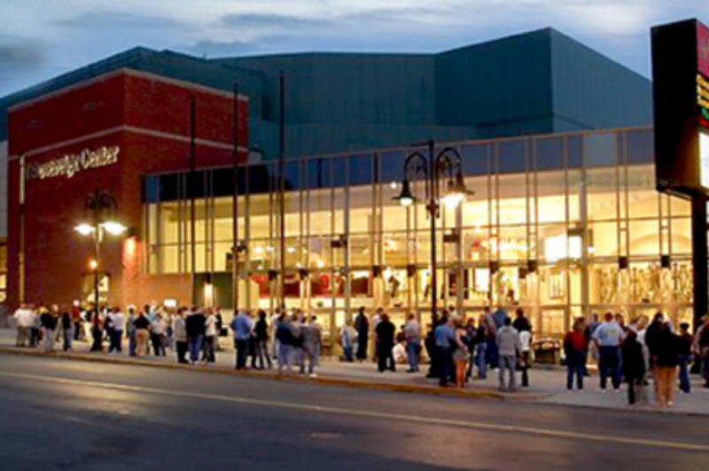 Outside of the Santander Arena in Reading PA