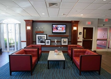 Modern Colonial Lobby at the Hampton Inn