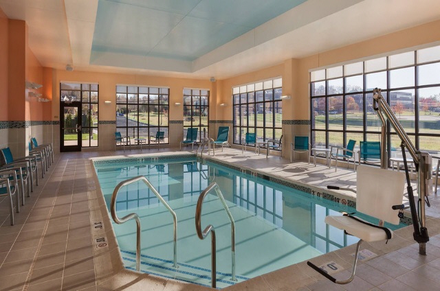 After a long day of fun in Harrisburg, sit down and relax in our indoor swimming pool and hot tub