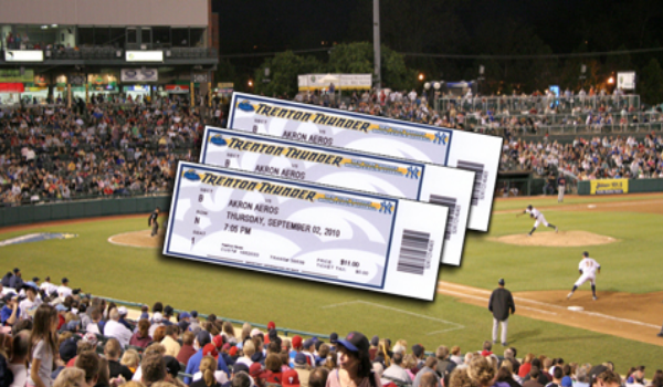 Home baseball park for the Trenton Thunder of the Eastern League serving hot dogs & beer.