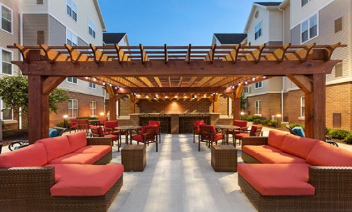 Relax outside with our vast outdoor patio at the Homewood Suites by Hilton in Reading PA. With comfortable chairs and sofa's, tables, fireplaces, and grills, you couldn't ask for more.