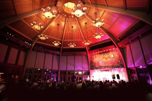 The Bethel Woods Center for the Arts is a not-for-profit performing arts center and museum located at the site of the 1969 Woodstock festival in Bethel, New York, which took place on a parcel of the original Max Yasgur's Dairy Farm.